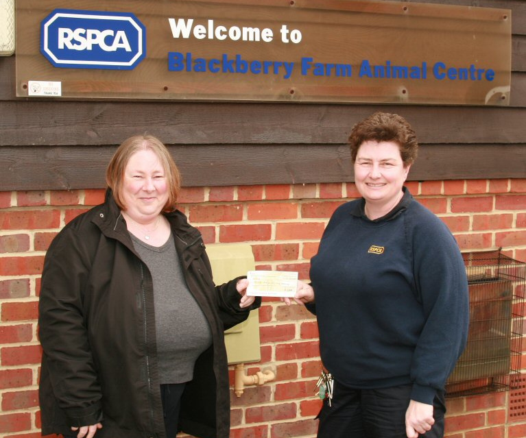 RSPCA cheque presentation